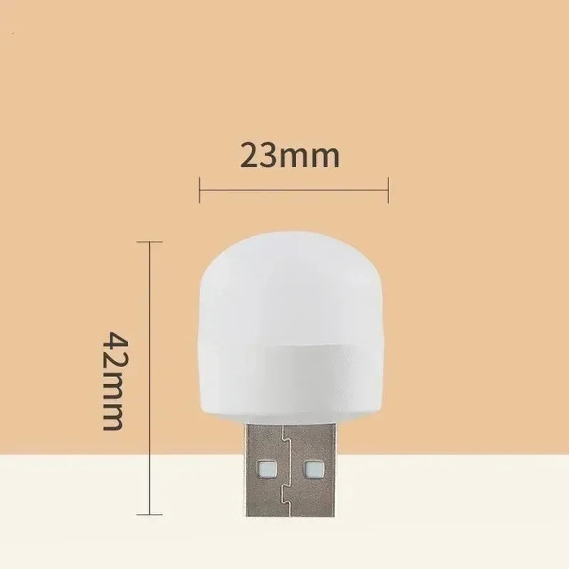 1-20Pcs Mini USB Night Light Warm White Eye Protection LED Lamp