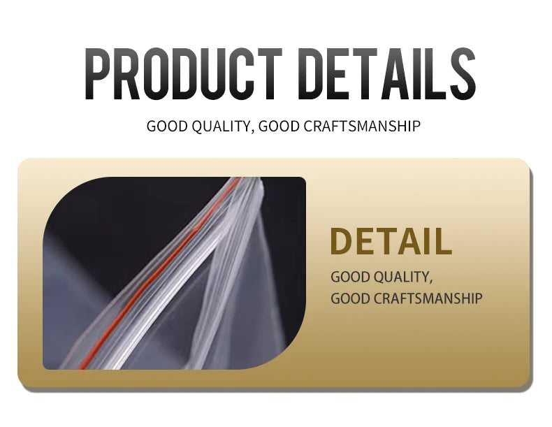 100pcs/Pack Small Zip Lock Plastic Bags 0.05mm Thick