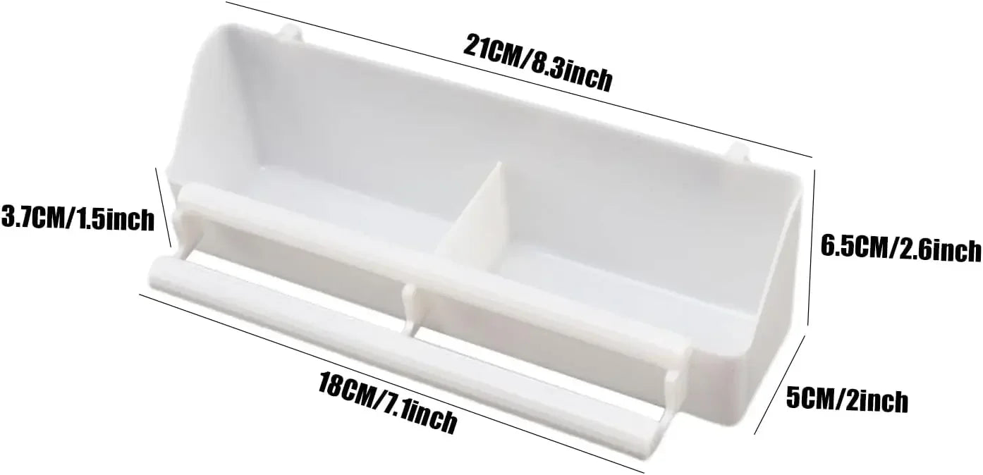 Bird Feeder No Mess Cage Hanging Feeder Cup Pet Bird Food Double Plastic Seed Water Feeder Dispenser Standing Frame for Parrots