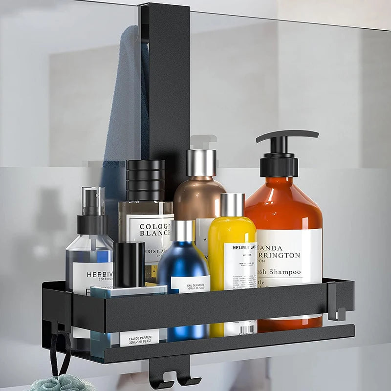 No Drill Movable Bathroom Shelf Steel Organizer for Shower and Storage Solution