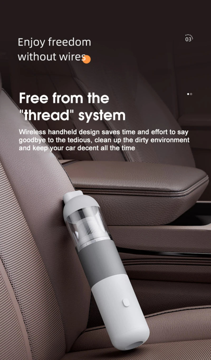 New Car Vacuum Cleaner Portable Mini Handheld 20000PA Dust Catcher