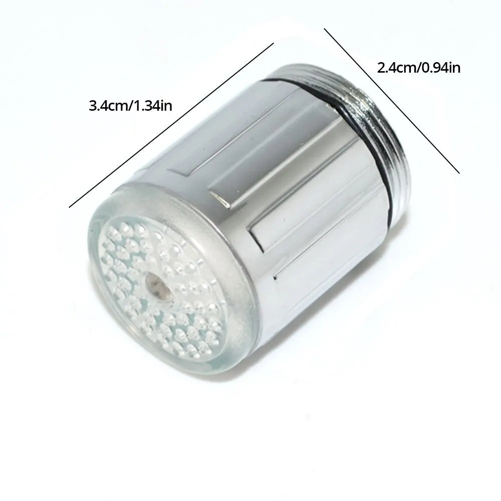 1 grifo LED colorido para baño, grifo de cocina con luz brillante, boquilla aireadora para ducha con ahorro de agua