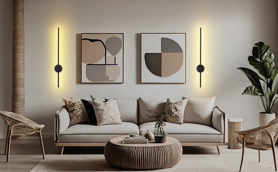 Rechargeable Wireless LED Wall Sconce Modern 50cm 80cm Bedside Night Lamp with Remote Control for Bedroom