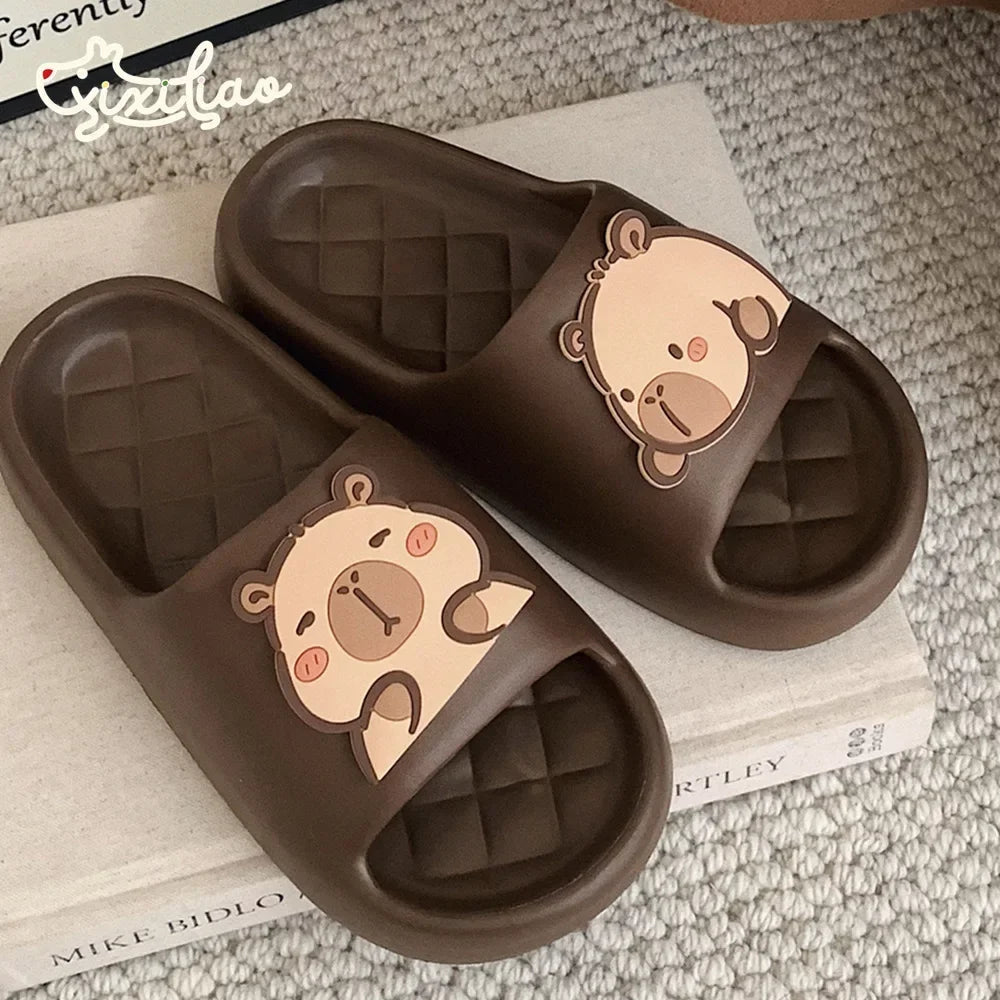 Home Slipper Women Capybara Cute Cloud Sandals Flip Flops