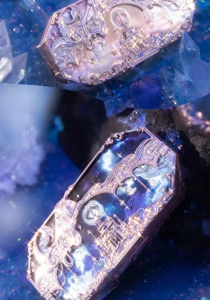 Flower Knows Moonlight Mermaid Eyeshadow Palette 8 Color Eye Makeup with Matte Shimmer and Glitter Finishes for Stunning Looks