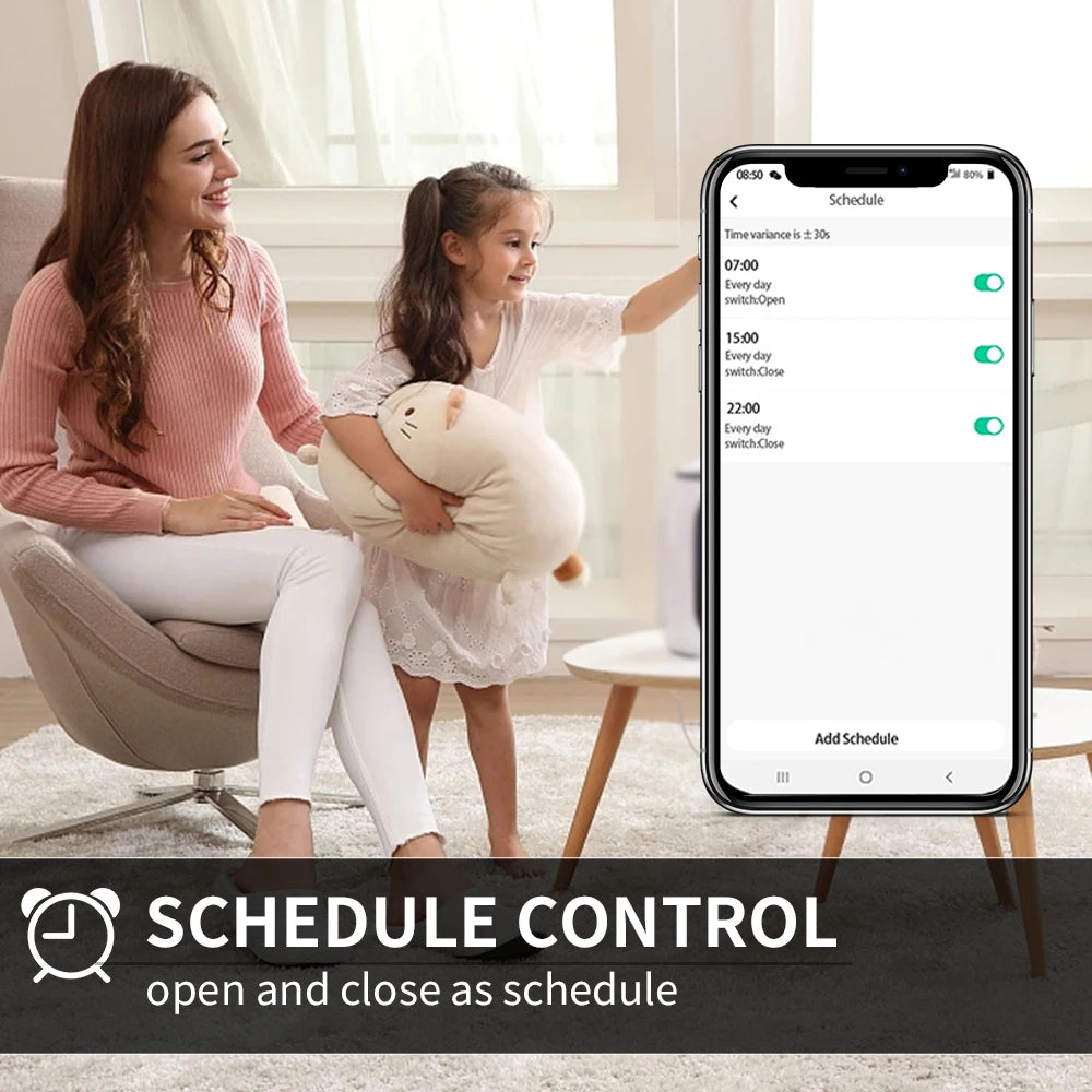Motor de persiana eléctrica inteligente Tuya Wifi/Zigbee con control remoto RF de 22,5 cm, aplicación de control, Alexa, Google Assistant SmartThings
