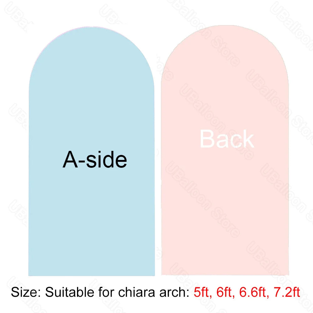 2M Chiara Arch Cover Double Sided White and Hot Pink Fabric Backdrop for Birthday Baby Shower and Wedding Decorations