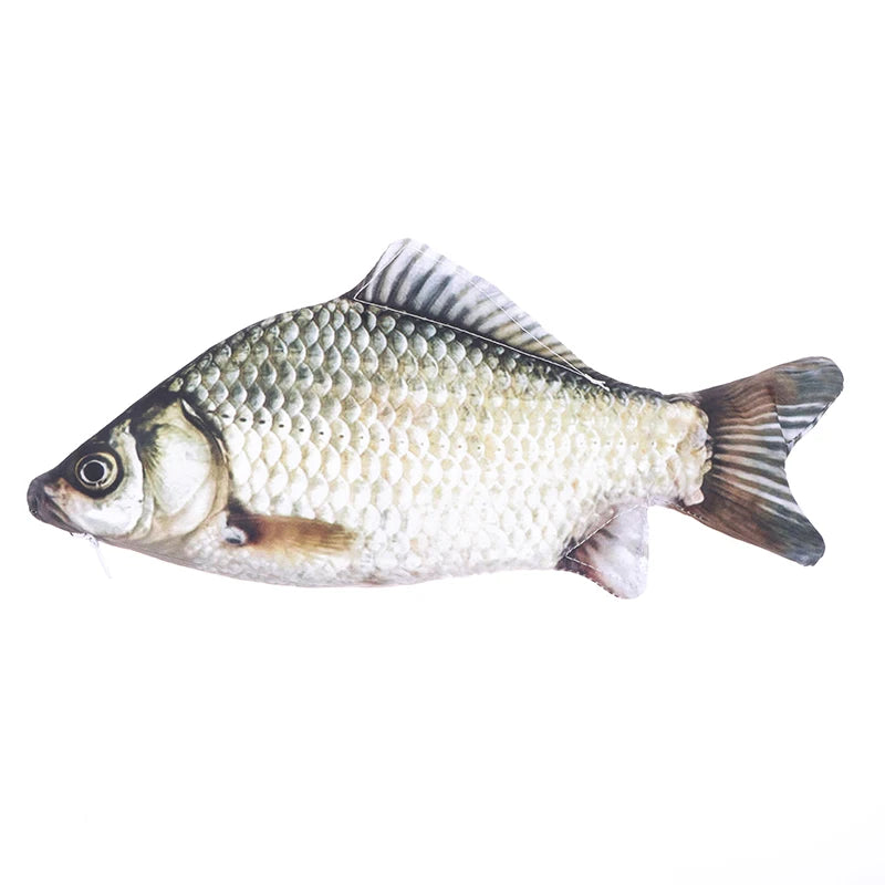 1pc Crucian Carp Pen Bag Realistic Fish Makeup Pouch Case