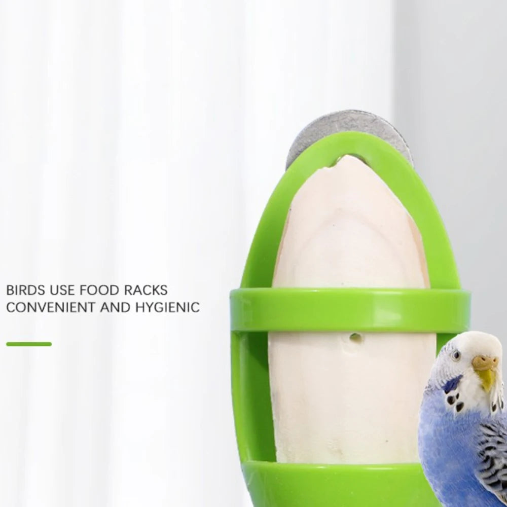Multi-Functional Cuttlebone Feeder Holder With Adjustable Hanging Design For Parrot Cage Budgie Parakeet Cockatiel Small Birds