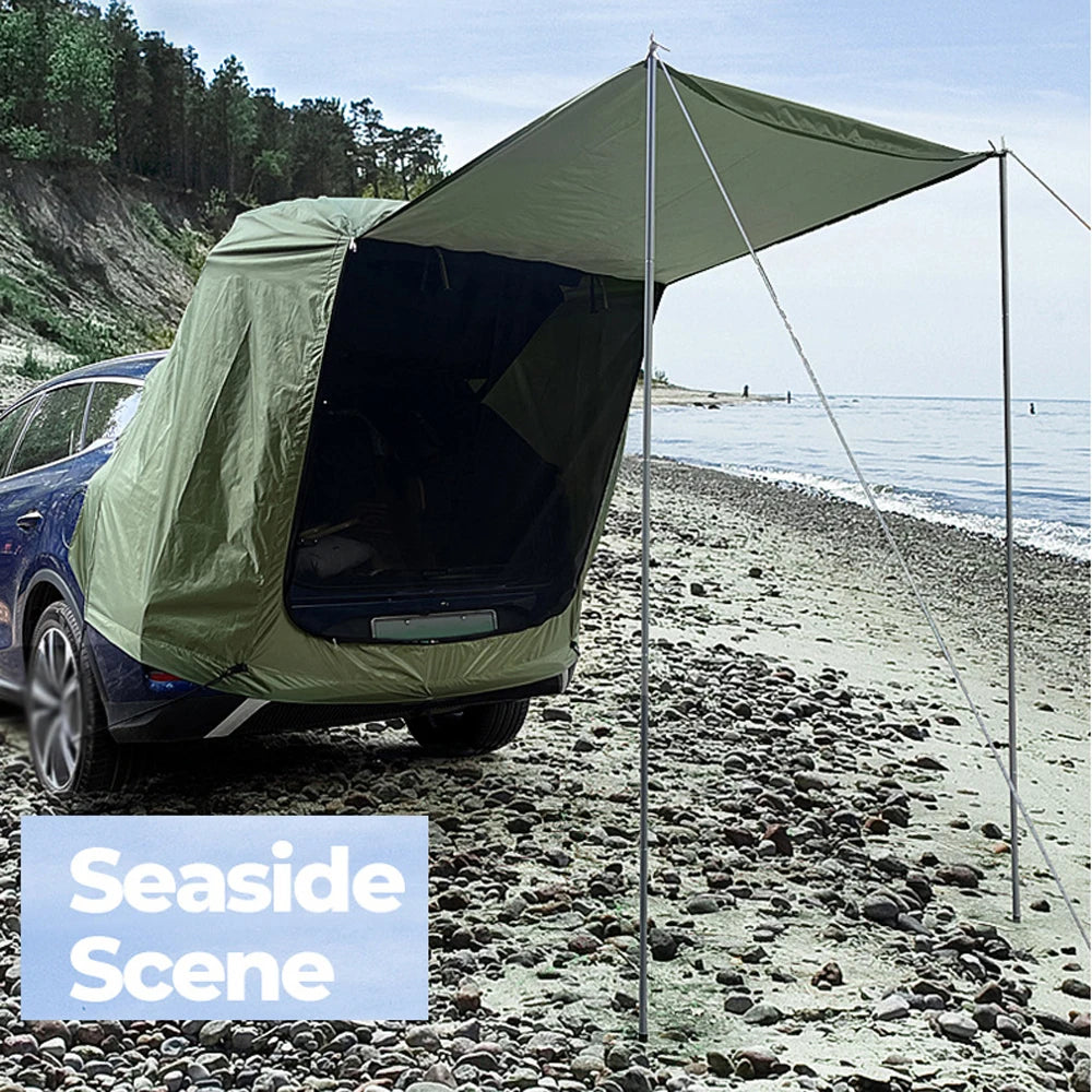 Outdoor Car Rear Tent Camping Canopy Sunshine-Proof Rain-Proof