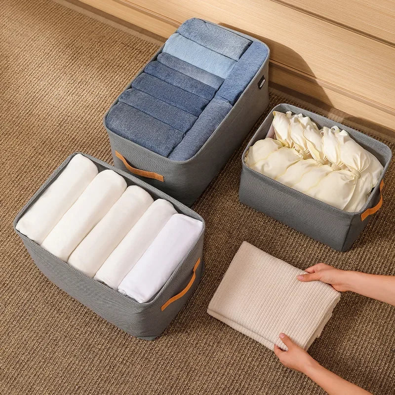Thicken Clothes Organizer Jeans Storage Box for Wardrobe