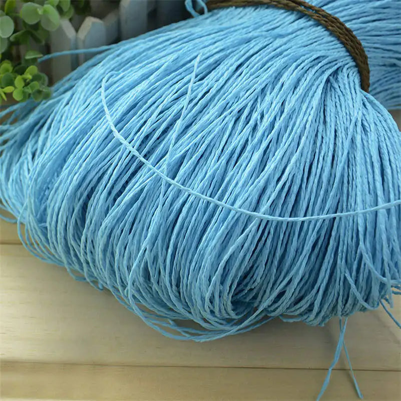 Natural Raffia Straw Yarn 600 Meter 500g for Hand Knitting Crochet Summer Hats Handbags Baskets DIY Craft