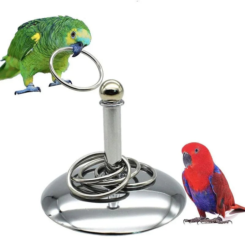 Bird Tricks Tabletop Toys Training Basketballs Stacking Ring Sets Parrots Chewing Balls Playing Various Occasions
