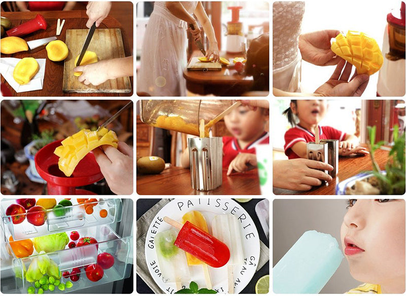 Stainless Steel Popsicle Mold Set β Reusable Ice Lolly Maker with Holder Rack for Homemade Treats