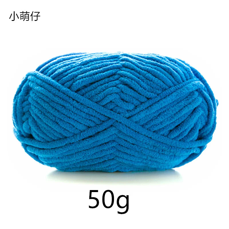 50g Polyester Cute Yarn Ball for Warm Velvet Crochet Scarf