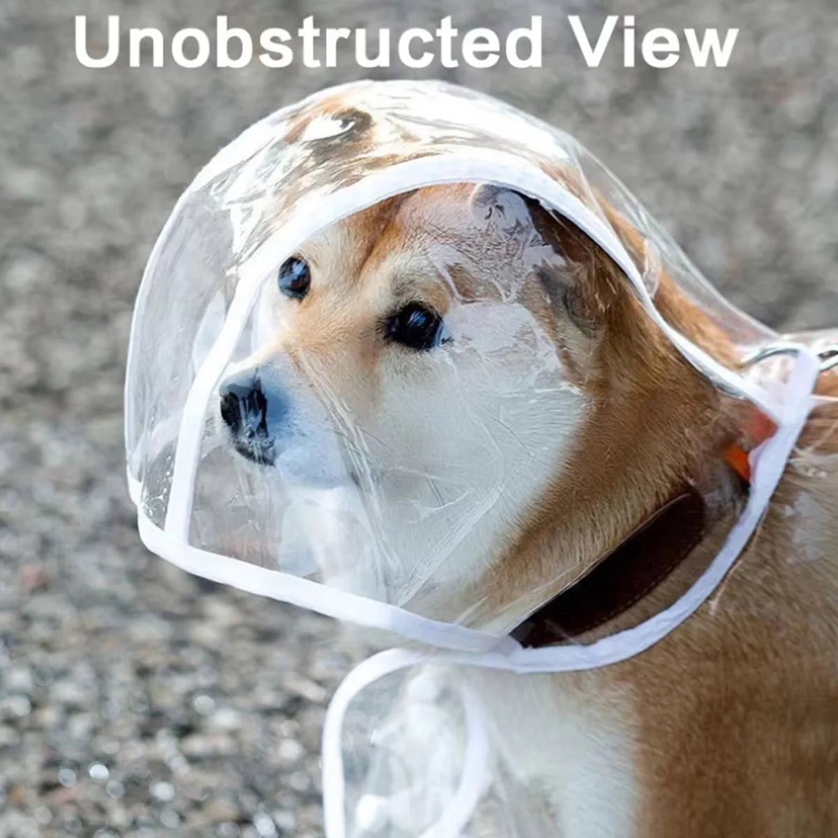 Pet Waterproof Raincoat Pet Dog Puppy Transparent Rainwear Waterproof Jacket Clothes Soft PVC Raincoat for Small Medium-Size Dog