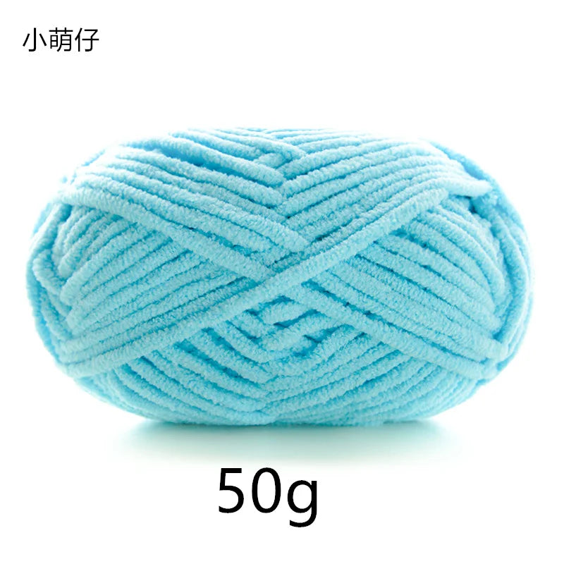 50g Polyester Cute Yarn Ball for Warm Velvet Crochet Scarf