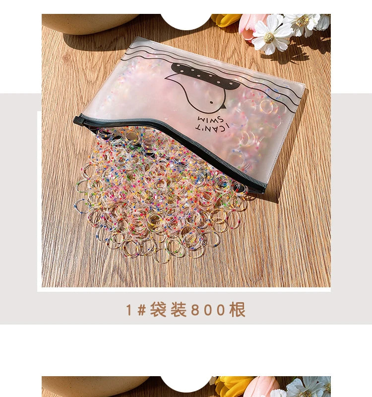 Girls Disposable Rubber Band Scrunchies Cute Baby Hair Accessories