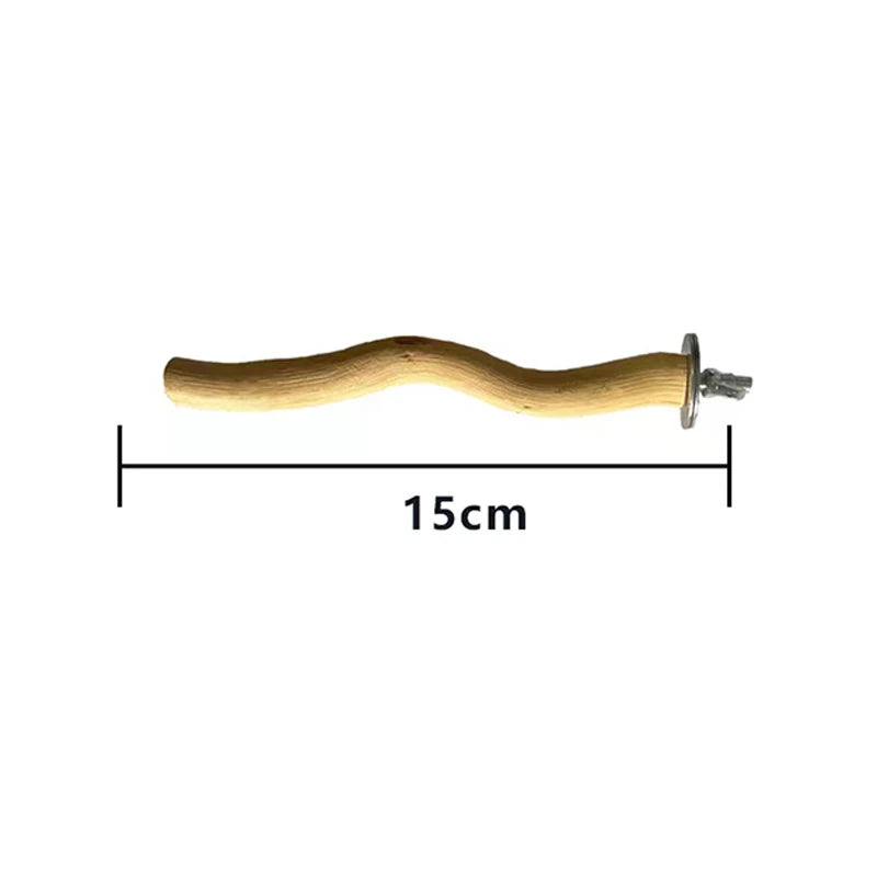 Natural Parrot Wood Fork Branch Perch Bird Cage Hanging Swing Bird Standing Branches Toys Birdcage Accessoriess