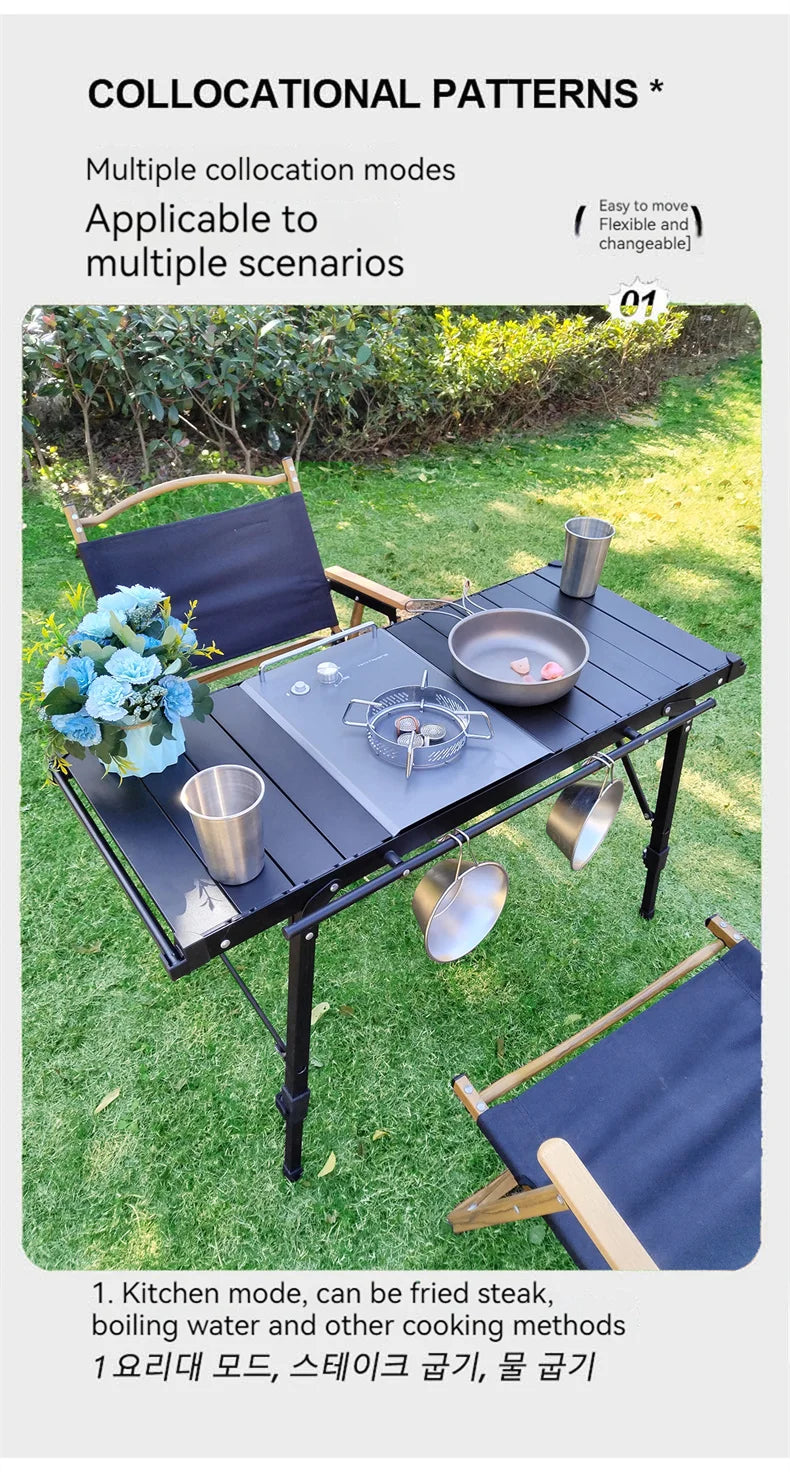 Lohascamping Camping Table IGT Folding Adjustable BBQ Table