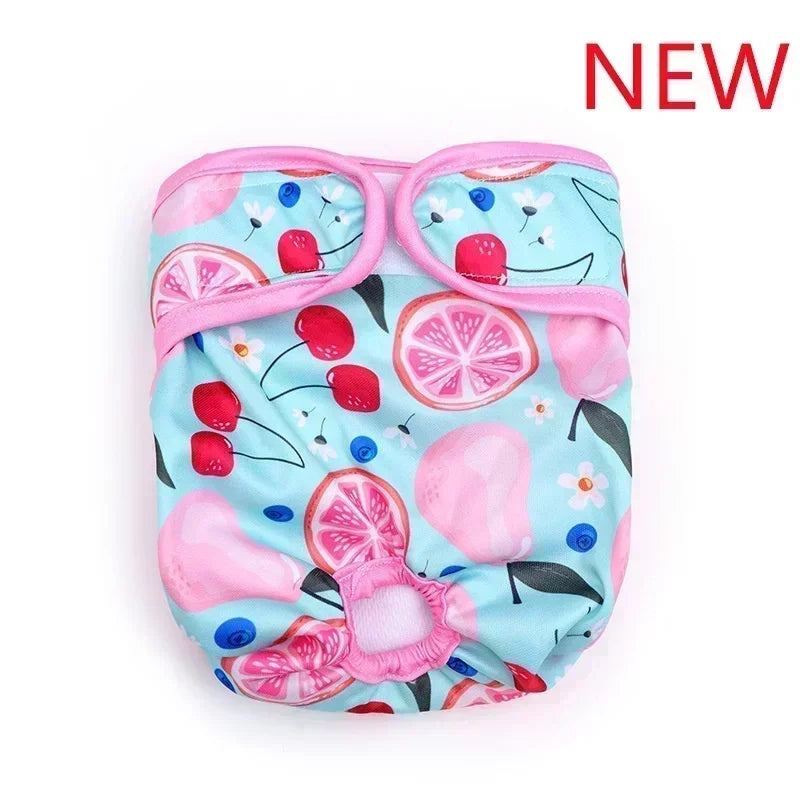 Washable Dog Diapers Physiological Pants Cute Cartoon Print Female Dog Diaper Underwear Dog Sanitary Panties pañales para perros