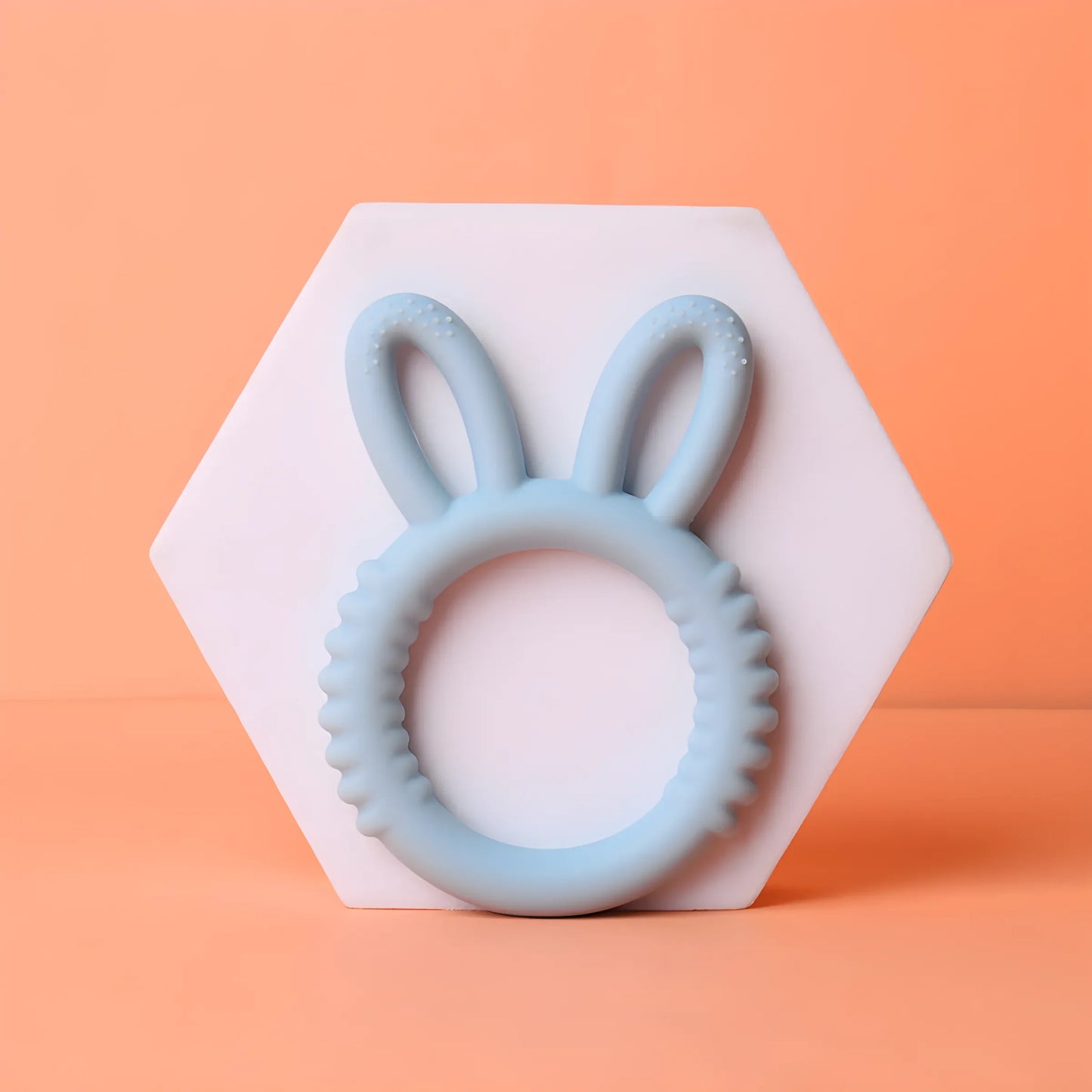 Baby Silicone Teether Bunny Safe Pacifier for Happy Teething