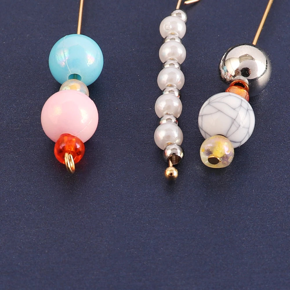 100pcs 15-50MM Stainless Steel Flat Head Eye Pins for Jewelry Making