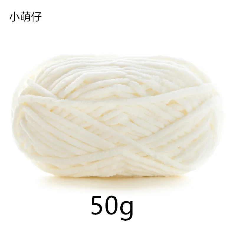 50g Polyester Cute Yarn Ball for Warm Velvet Crochet Scarf