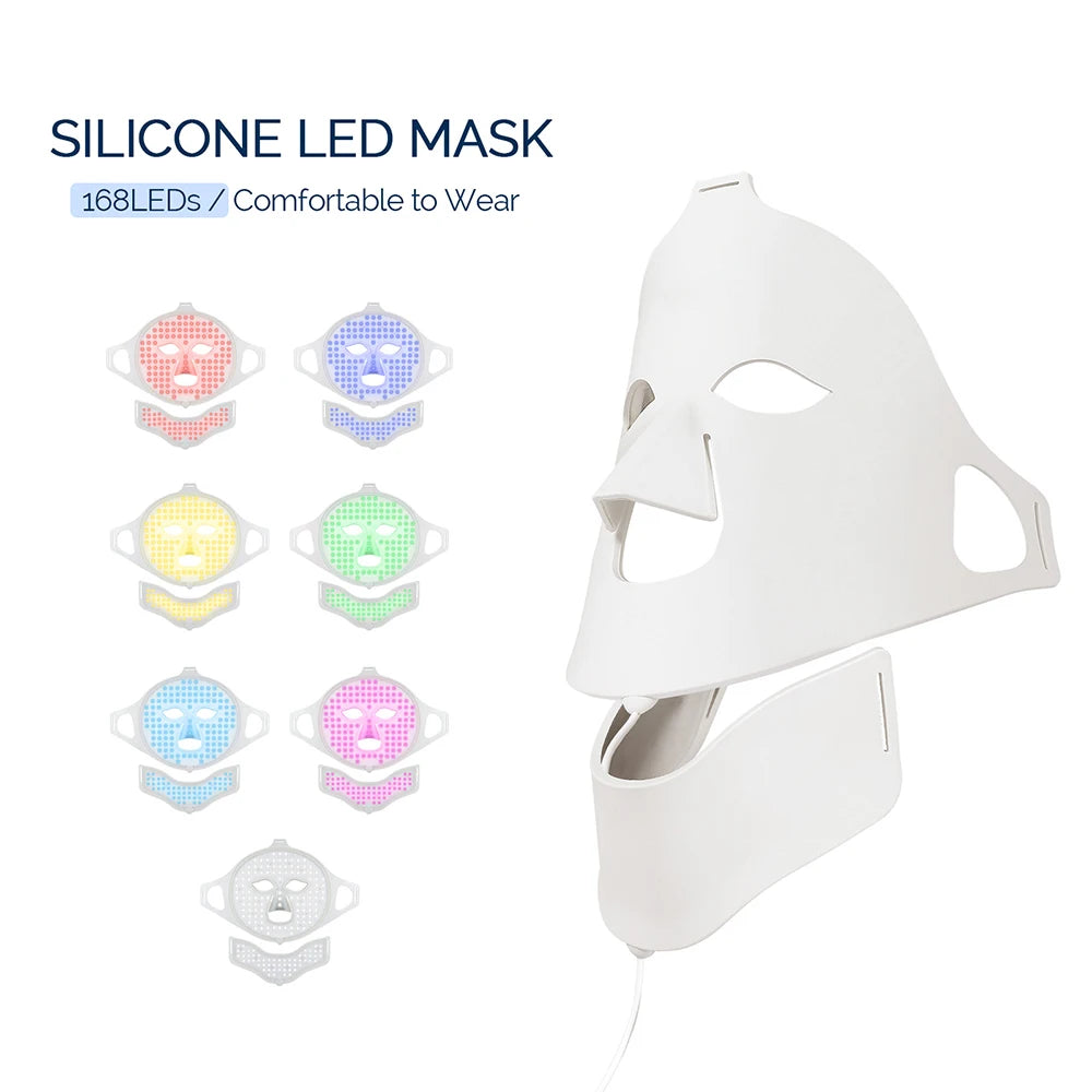 Foreverlily Face Neck LED Mask 7 Colors Photon Therapy