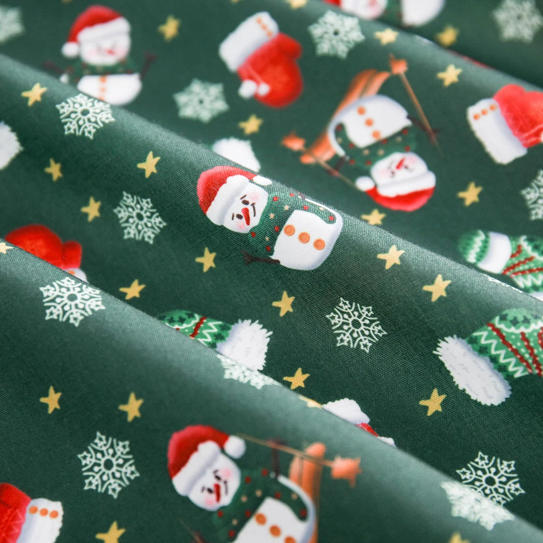 Christmas Series Cotton Fabric 150x50cm Printed Cloth for Sewing Quilting and DIY Projects