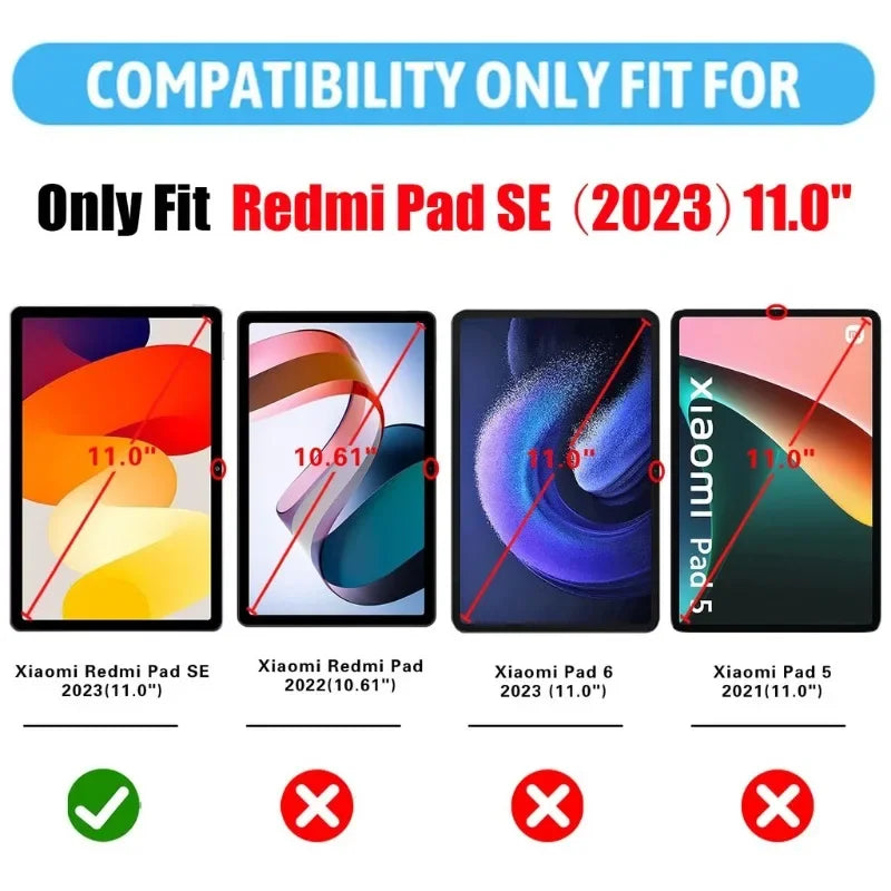 Funda para Xiaomi Redmi Pad SE de 11 pulgadas 2023 con función de suspensión automática, funda para Redmi Pad SE de 11 pulgadas, funda con soporte magnético