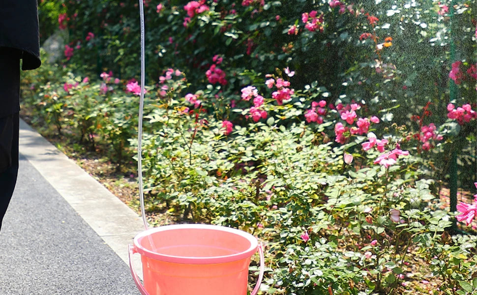 Pulverizador de jardinería eléctrico portátil, herramienta de riego, recargable por USB, 2400 mAh, mango telescópico con 3 boquillas para plantas de jardín