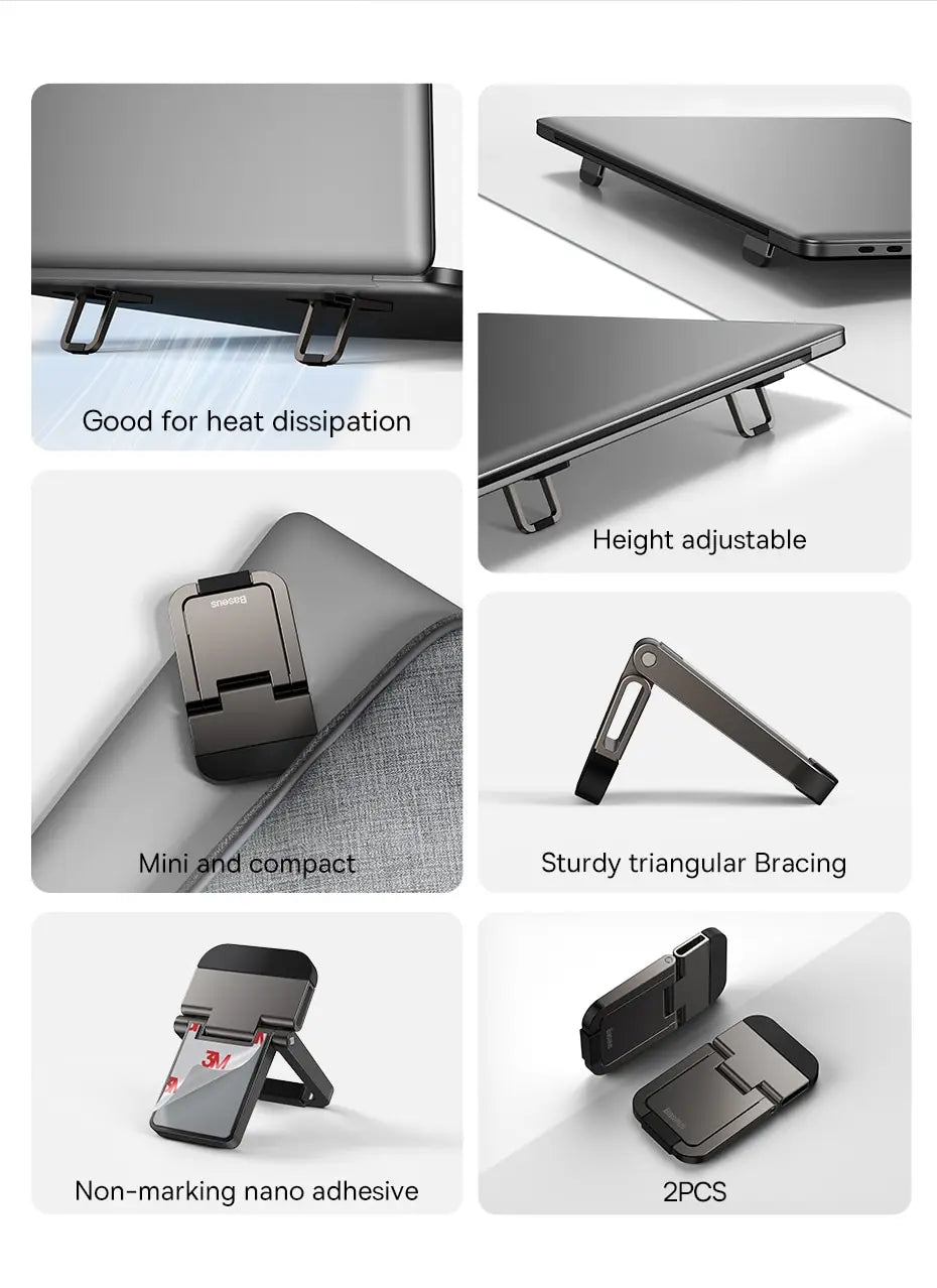 Baseus Foldable Laptop Stand Adjustable Riser Cooling Bracket