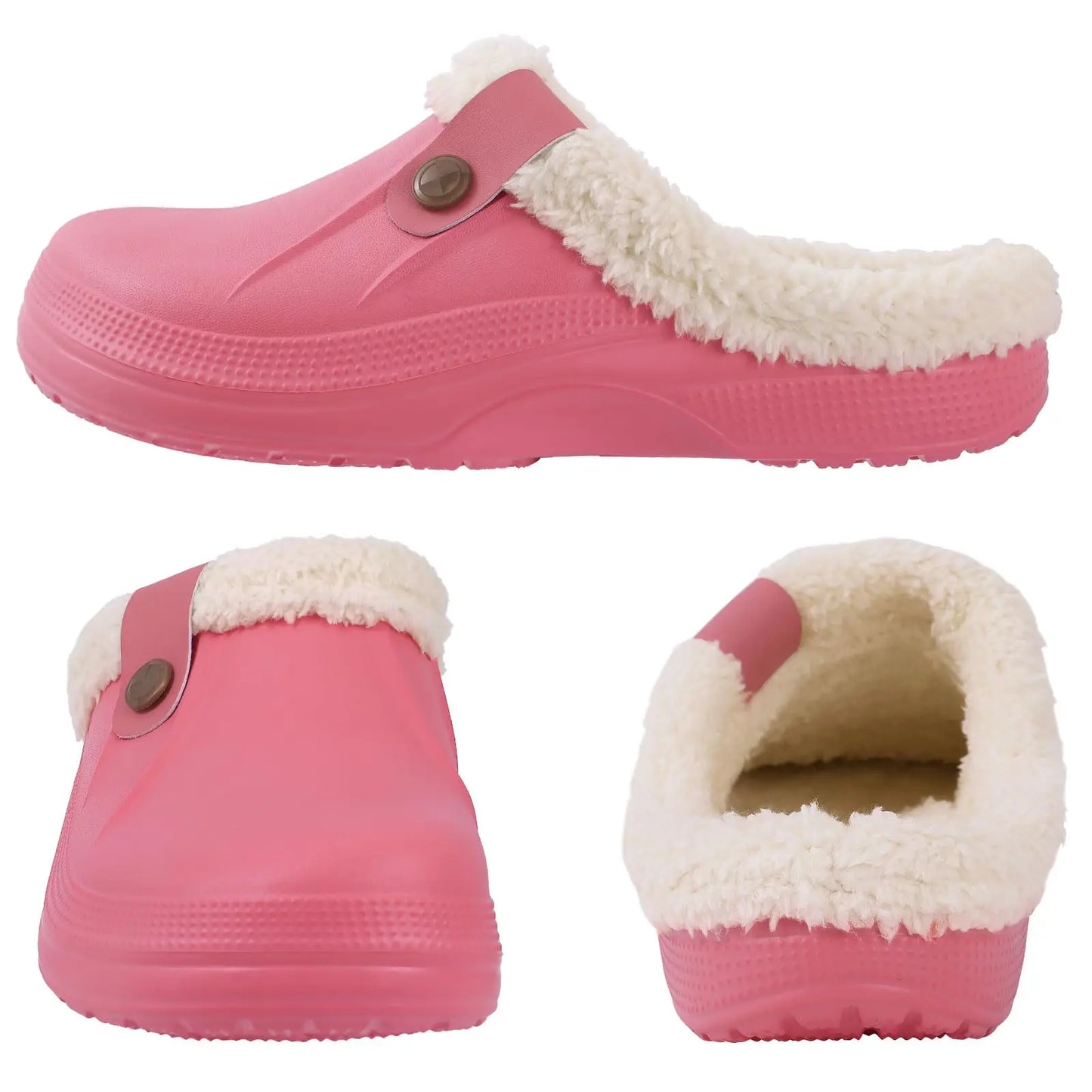 Comwarm New Fuzzy House Slippers For Women Men Winter Clogs