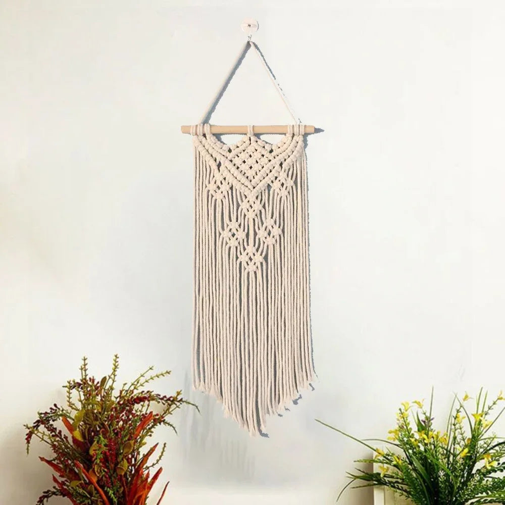 Macrame Wall Hanging Handwoven Bohemian Cotton Rope Tapestry Home Decoration European And American Style