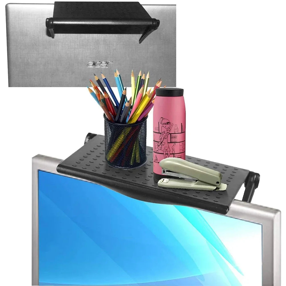 Computer Monitor TV Screen Rack Top Shelf Storage Organizer Space-saving