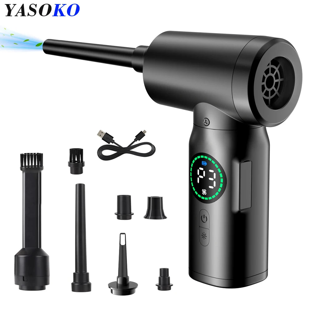 7500mAh Portable Compressed Air Duster 2 in 1 Cordless Cleaner