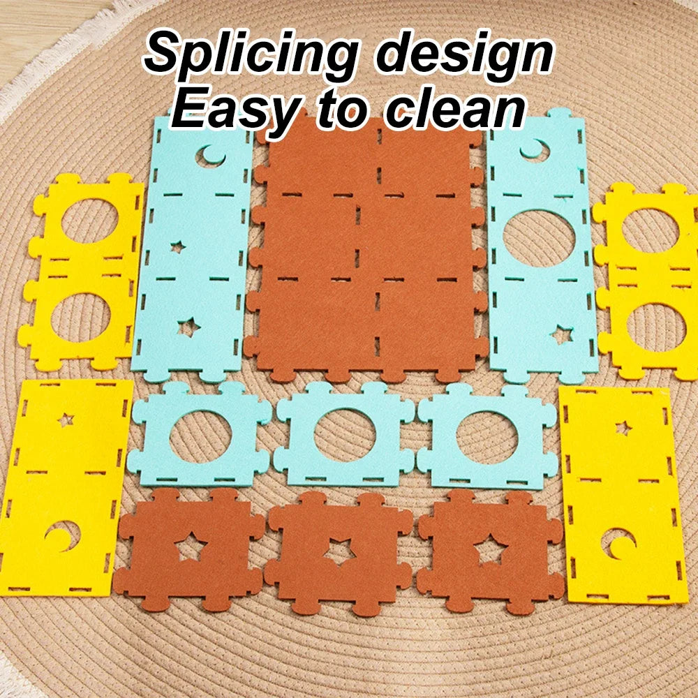 1PC Removable Felt Maze Hide Nest Toy Hamster Tunnel House for Small Animal Sugar Glider Hamster Golden Bear Indoor Pet Supplies