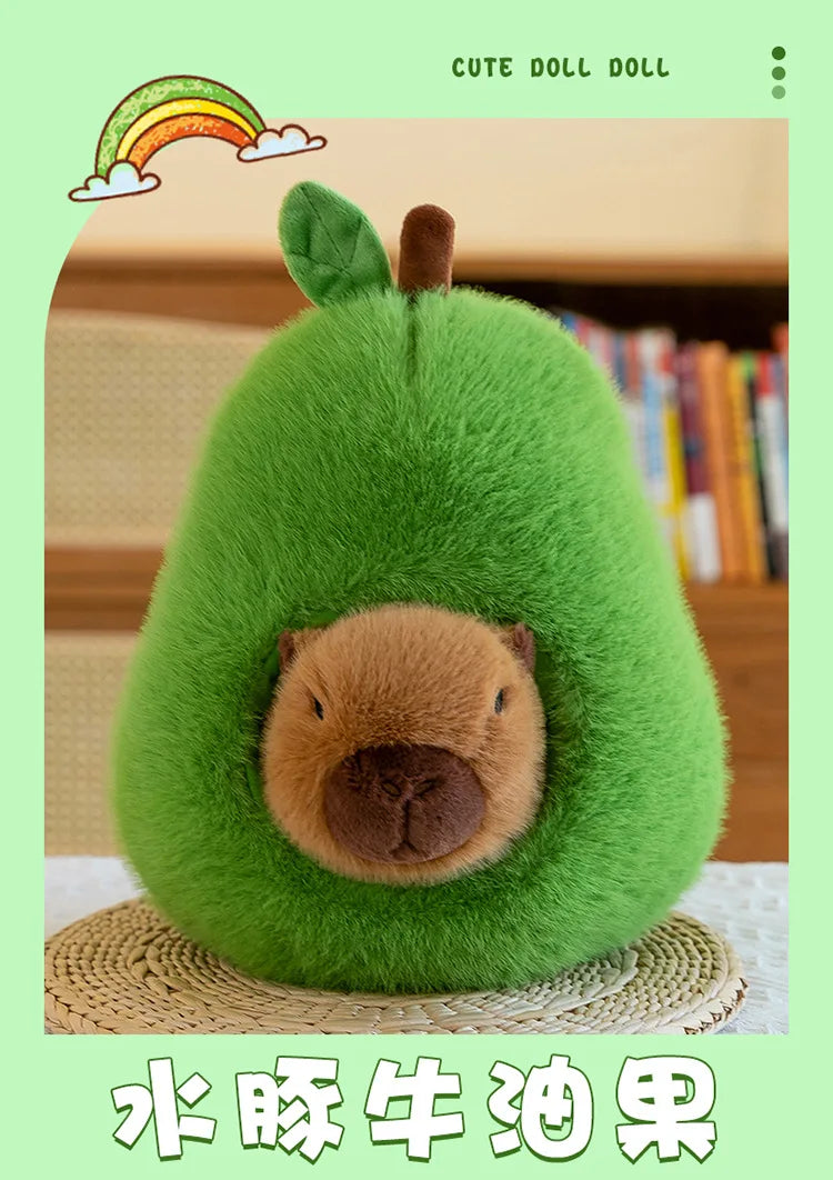 35cm Plush Capybara Doll Avocado Mouse Soft Toy Gift
