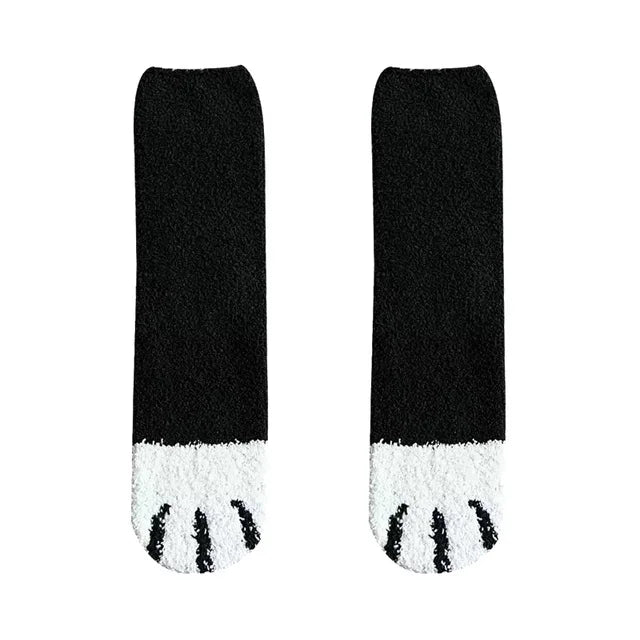 Socks Women Thicken Warm Cute Cat Paw Colorful Winter Sox