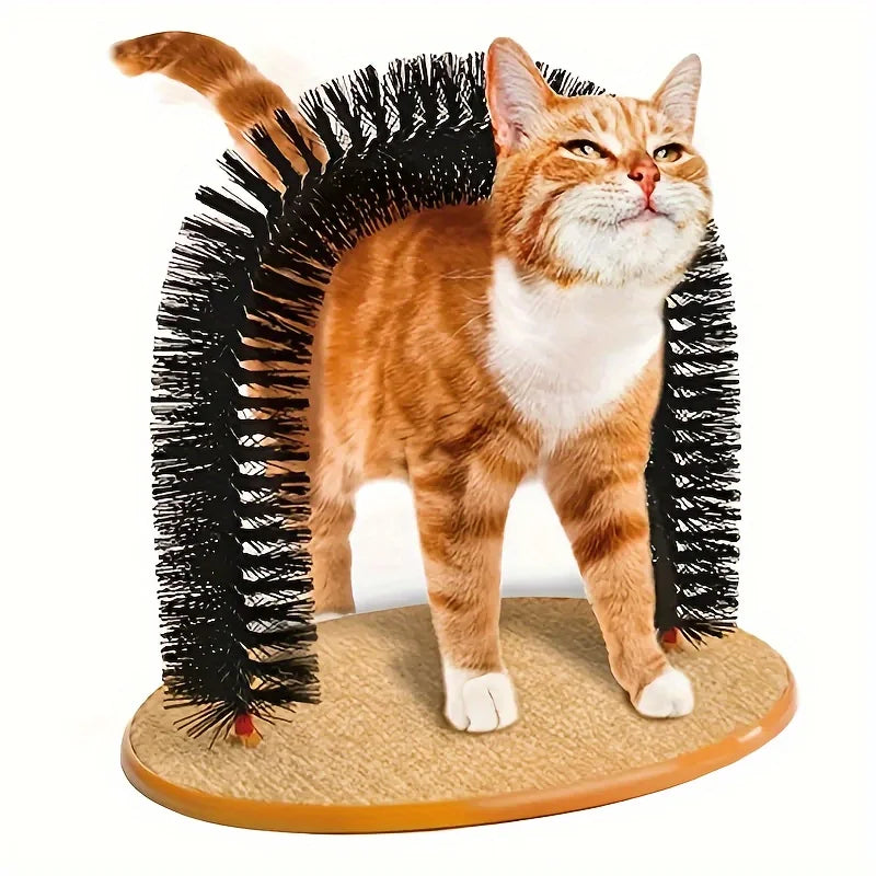 1pc Grooming Brushes And Tickle Toys That Cats Can't Resist Cat Arch Self Groomer Pamper Your Cat With Massages And Grooming