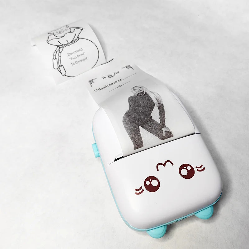 Mini Photo Pocket Printer Portable Ink-free Thermal 57mm Wireless BT 200dpi for Android iOS