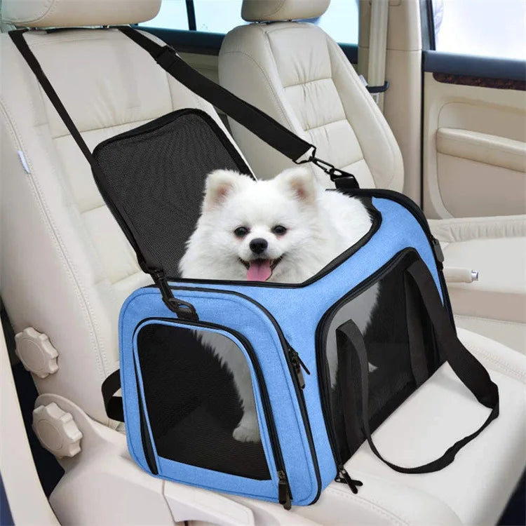 Dog Carrier Bag Soft Side Backpack Airline Approved Transport for Small Dogs and Cats