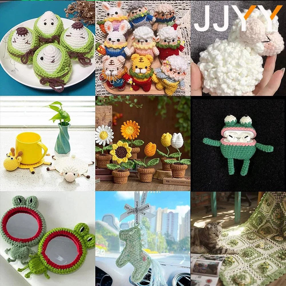 JJYY Fluorescent Luminous Soft Solid-color Thread 50m DIY Craft