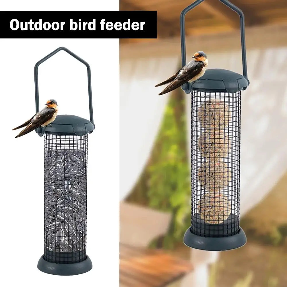 Bird Feeder Multiple Holes Automatic Feeding Tool Outdoor Small Wild Birds Food Dispenser Hanging Dumpling Grease Ball Holder