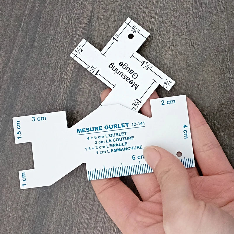 Precision Seam Measuring Gauge Quilting Ruler Template for Sewing and DIY Patchwork Craft Accessories 1 or 2 Pieces