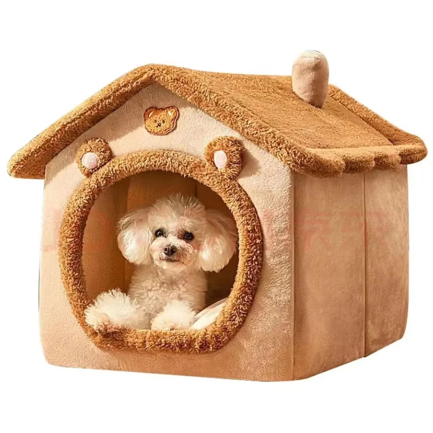 All Seasons Warm Washable Cat Dog House Soft Pet Bed Kennel for Small Medium Pets Durable Cozy Cushion