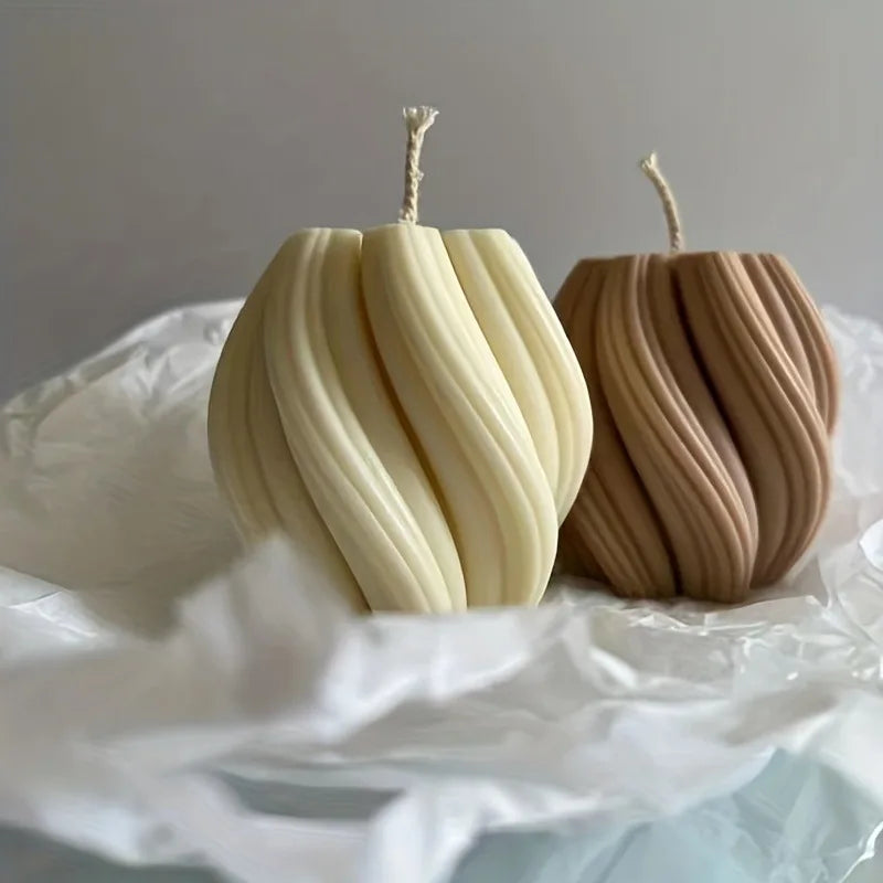 1pc 3D Geometric Pillar Candle Mold for DIY Candle Making