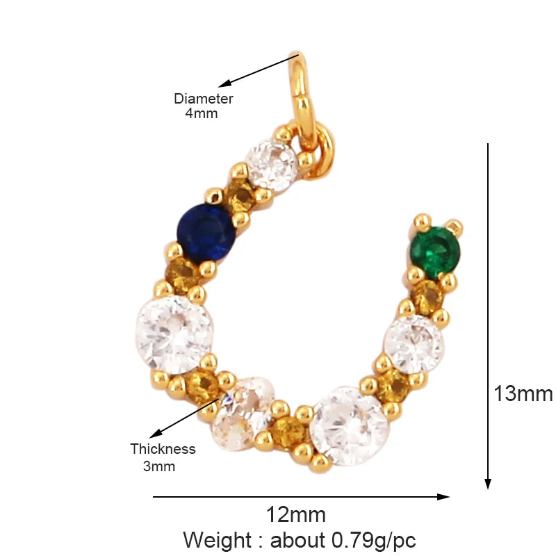 Sweet Colorful Sun Rose Flower Charm Pendant 18K Gold Necklace