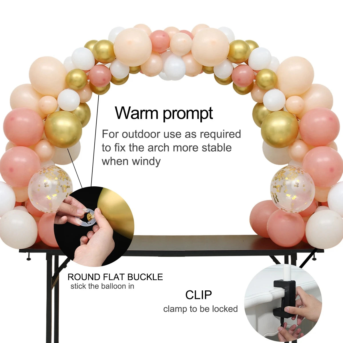 Adjustable Table Balloon Arch Stand Holder for Party Decor